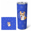 Pembroke Corgi Red and White  Stainless Steel Skinny Tumbler 20 oz Vacuum Double Walled Reusable Insulated Travel Cup