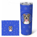 Pit Bull Blue #2  Stainless Steel Skinny Tumbler 20 oz Vacuum Double Walled Reusable Insulated Travel Cup