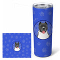 Pit Bull Blue #7  Stainless Steel Skinny Tumbler 20 oz Vacuum Double Walled Reusable Insulated Travel Cup
