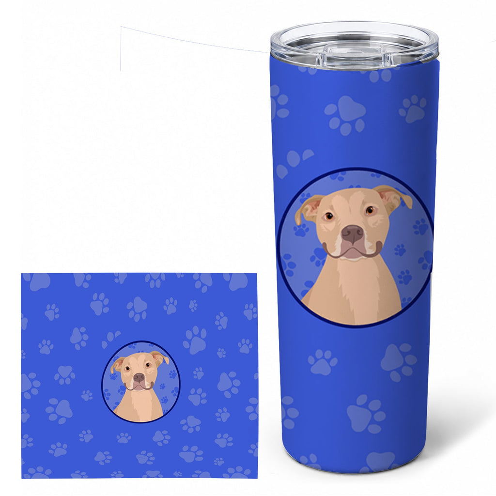 Pit Bull Fawn #1  Stainless Steel Skinny Tumbler 20 oz Vacuum Double Walled Reusable Insulated Travel Cup