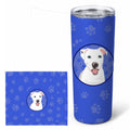 Pit Bull White #1  Stainless Steel Skinny Tumbler 20 oz Vacuum Double Walled Reusable Insulated Travel Cup