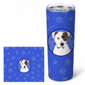 Pit Bull White #2  Stainless Steel Skinny Tumbler 20 oz Vacuum Double Walled Reusable Insulated Travel Cup