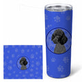 Poodle Standard Black  Stainless Steel Skinny Tumbler 20 oz Vacuum Double Walled Reusable Insulated Travel Cup