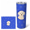 Poodle Toy Cream  Stainless Steel Skinny Tumbler 20 oz Vacuum Double Walled Reusable Insulated Travel Cup
