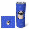 Pug Fawn #3  Stainless Steel Skinny Tumbler 20 oz Vacuum Double Walled Reusable Insulated Travel Cup