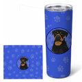 Rottweiler Black and Mahogany  Stainless Steel Skinny Tumbler 20 oz Vacuum Double Walled Reusable Insulated Travel Cup