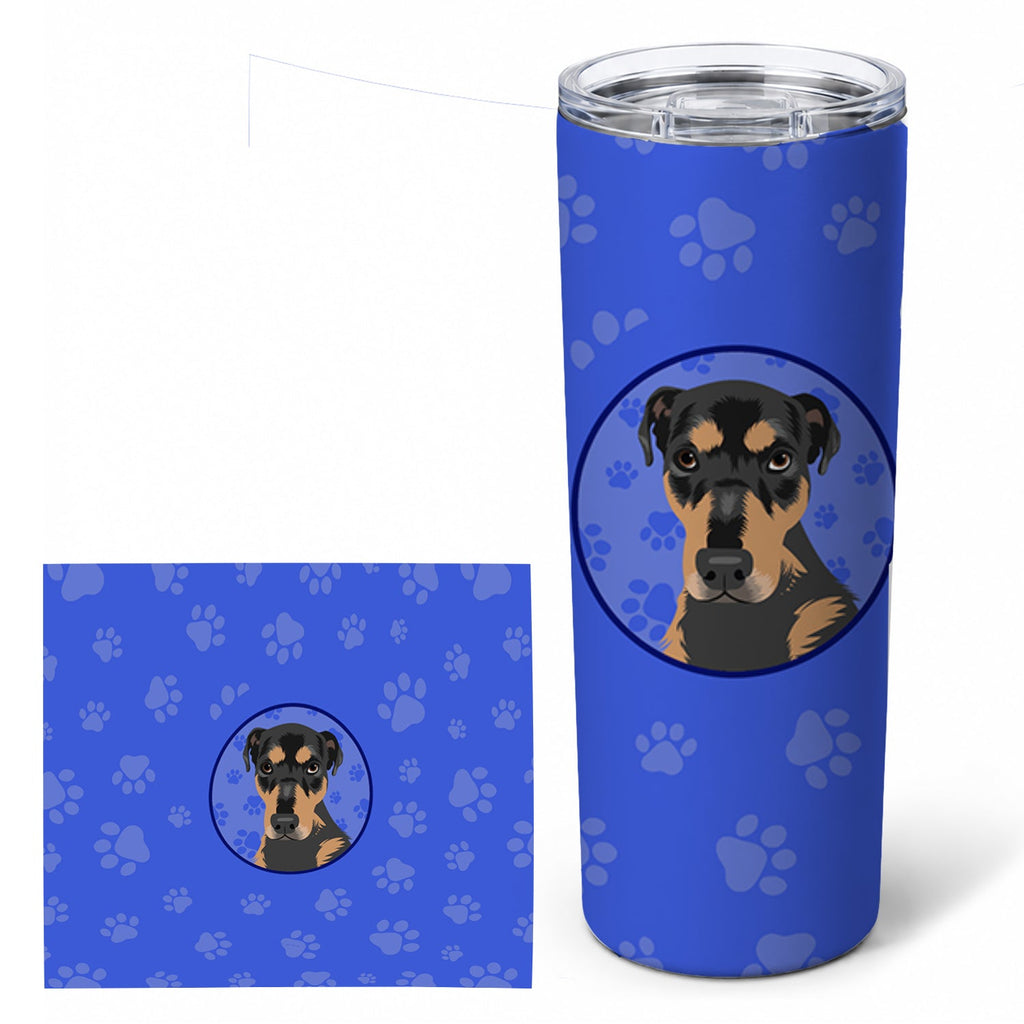 Rottweiler Black and Tan #2  Stainless Steel Skinny Tumbler 20 oz Vacuum Double Walled Reusable Insulated Travel Cup