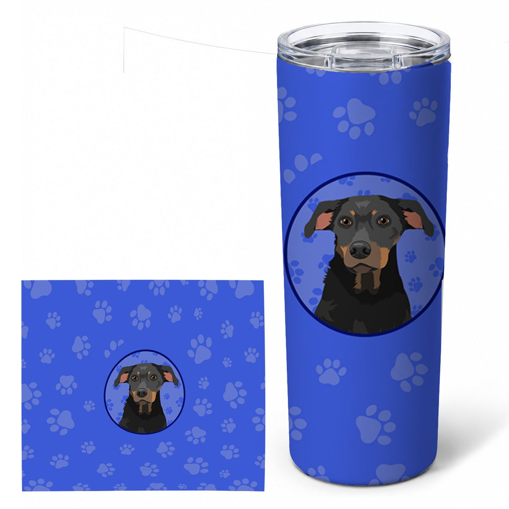 Rottweiler Black and Tan #5  Stainless Steel Skinny Tumbler 20 oz Vacuum Double Walled Reusable Insulated Travel Cup