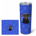 Rottweiler Black and Tan #5  Stainless Steel Skinny Tumbler 20 oz Vacuum Double Walled Reusable Insulated Travel Cup