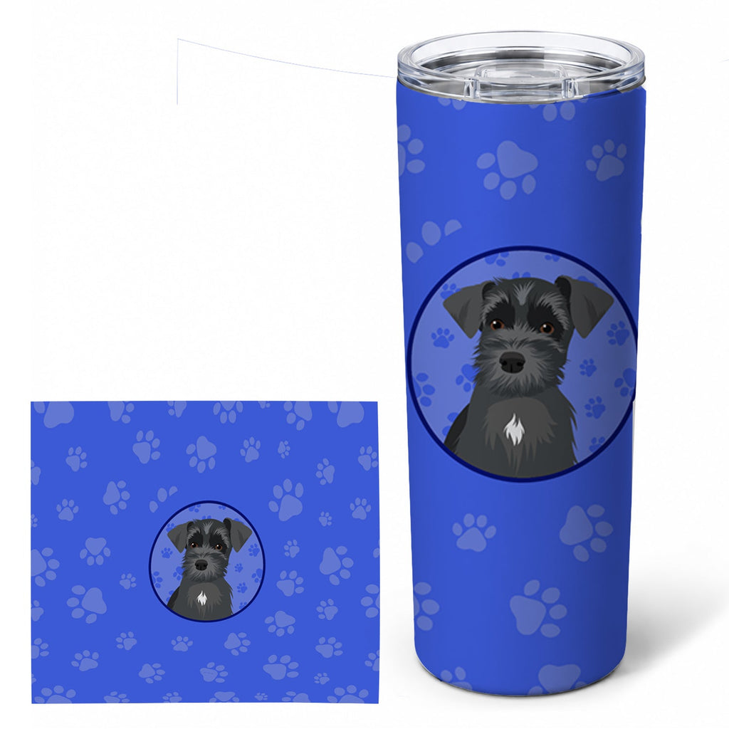 Schnauzer Black #1  Stainless Steel Skinny Tumbler 20 oz Vacuum Double Walled Reusable Insulated Travel Cup