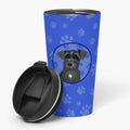 Schnauzer Black #1  Stainless Steel 16 oz  Tumbler Blue Insulated Tumbler with Lid, Cute Travel Cup for Coffee, Cocktails, Gift Men, Dad, Women, Mother
