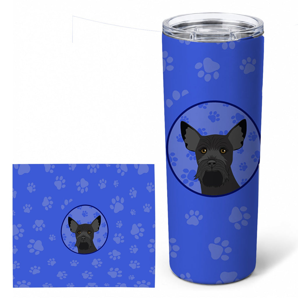 Schnauzer Black #2  Stainless Steel Skinny Tumbler 20 oz Vacuum Double Walled Reusable Insulated Travel Cup