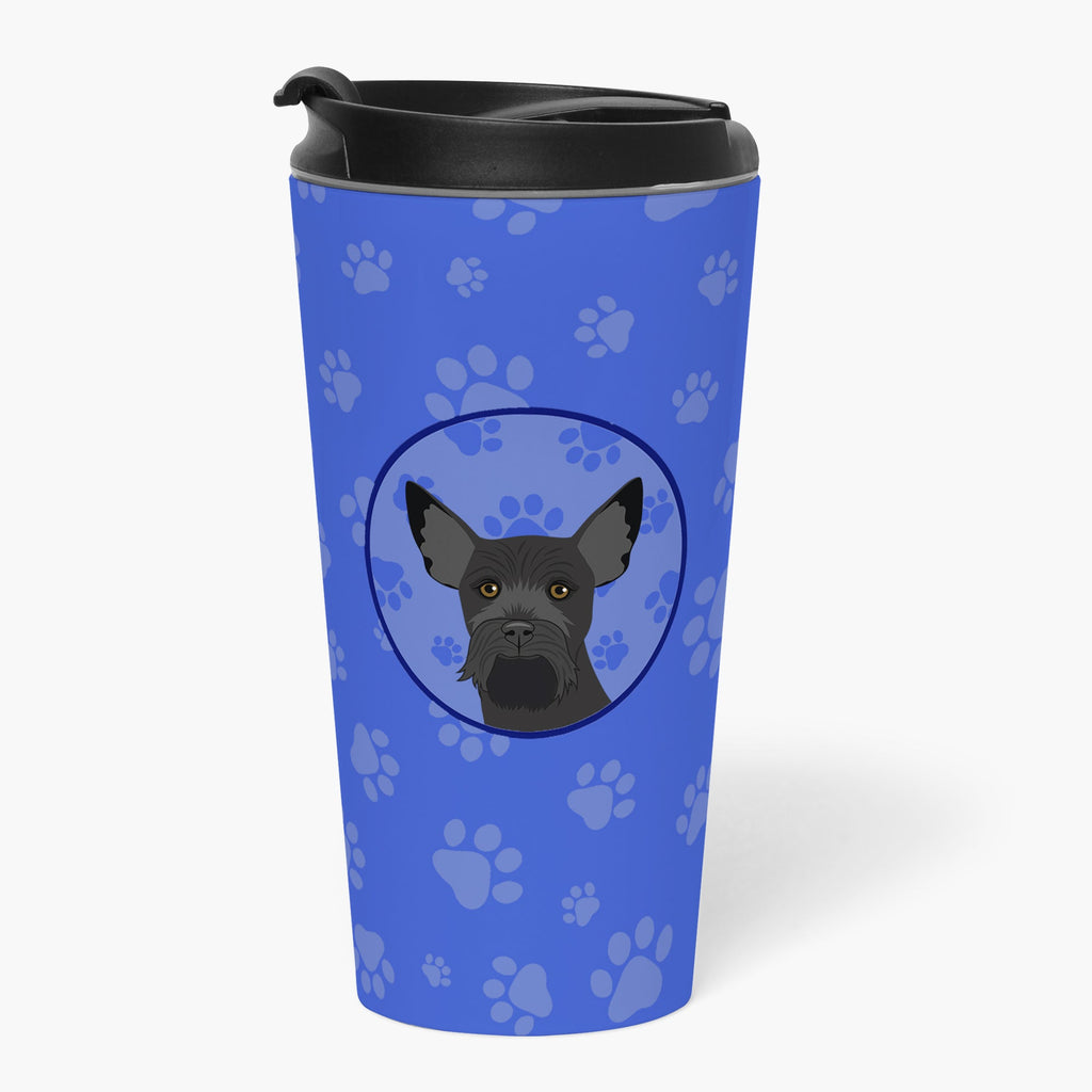 Schnauzer Black #2  Stainless Steel 16 oz  Tumbler Blue Insulated Tumbler with Lid, Cute Travel Cup for Coffee, Cocktails, Gift Men, Dad, Women, Mother