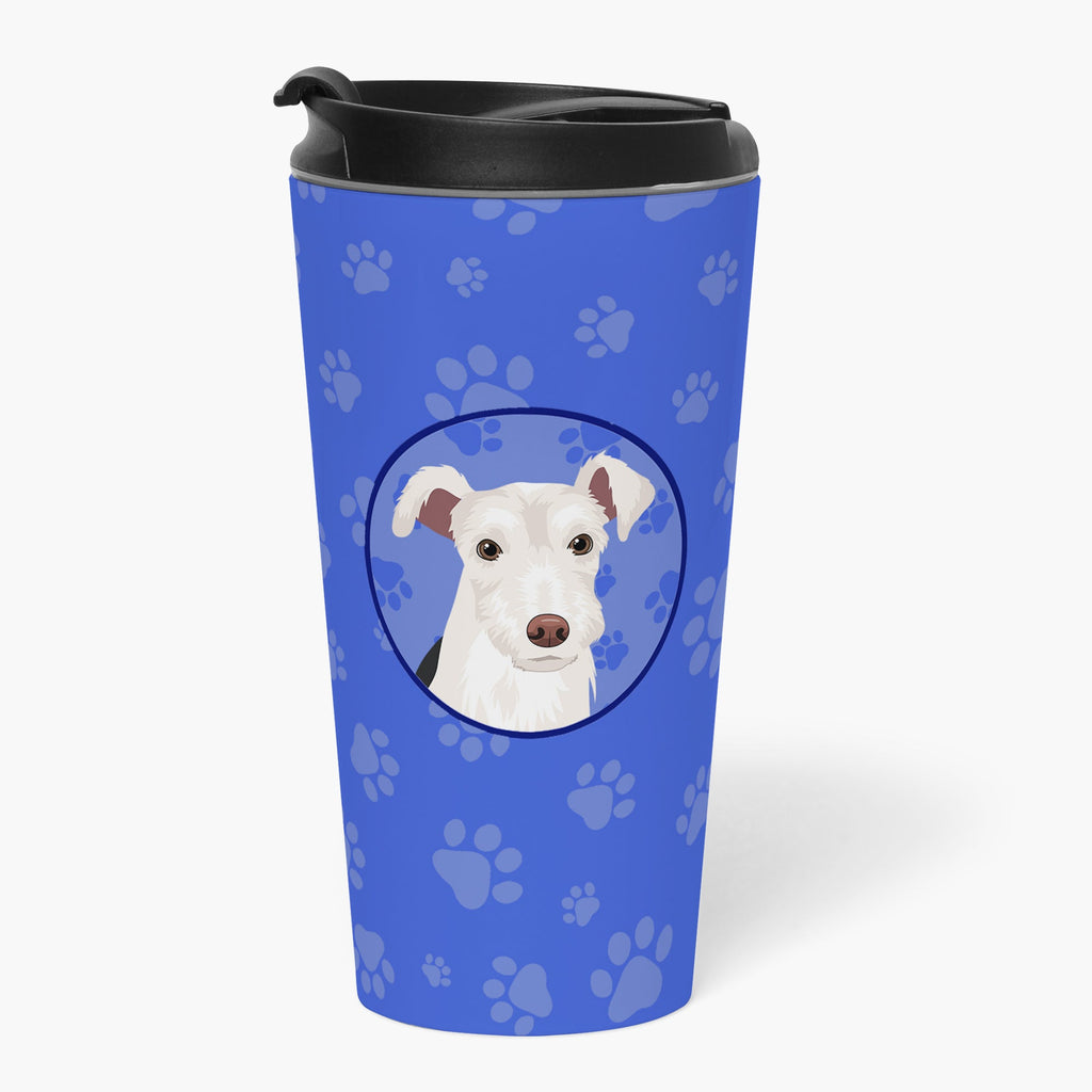 Schnauzer Parti  Stainless Steel 16 oz  Tumbler Blue Insulated Tumbler with Lid, Cute Travel Cup for Coffee, Cocktails, Gift Men, Dad, Women, Mother