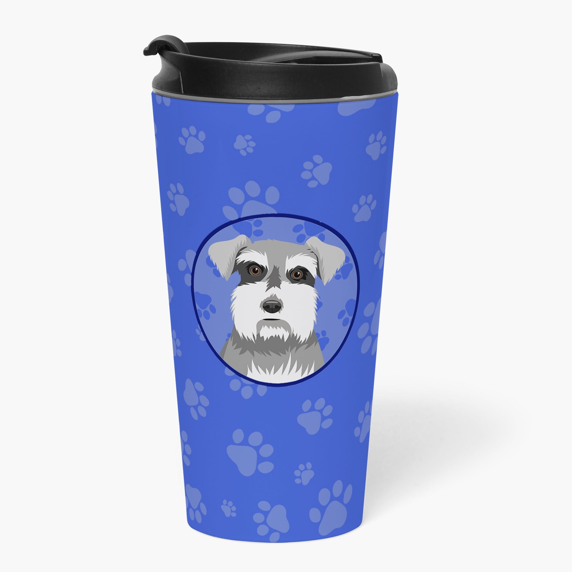 Schnauzer Salt and Pepper #1  Stainless Steel 16 oz  Tumbler Blue Insulated Tumbler with Lid, Cute Travel Cup for Coffee, Cocktails, Gift Men, Dad, Women, Mother