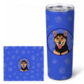Shiba Inu Black and Tan  Stainless Steel Skinny Tumbler 20 oz Vacuum Double Walled Reusable Insulated Travel Cup