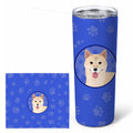 Shiba Inu Cream #1  Stainless Steel Skinny Tumbler 20 oz Vacuum Double Walled Reusable Insulated Travel Cup
