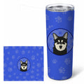 Shiba Inu Husky Mix  Stainless Steel Skinny Tumbler 20 oz Vacuum Double Walled Reusable Insulated Travel Cup