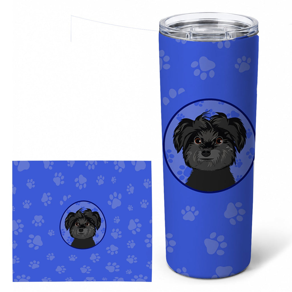 Shih-Tzu Black  Stainless Steel Skinny Tumbler 20 oz Vacuum Double Walled Reusable Insulated Travel Cup