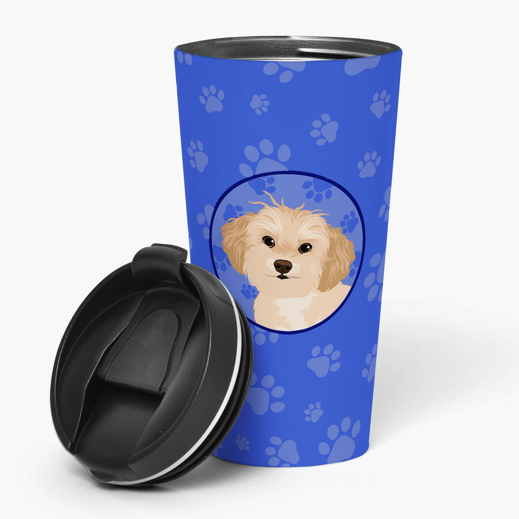 Shih-Tzu Gold #1  Stainless Steel 16 oz  Tumbler Blue Insulated Tumbler with Lid, Cute Travel Cup for Coffee, Cocktails, Gift Men, Dad, Women, Mother