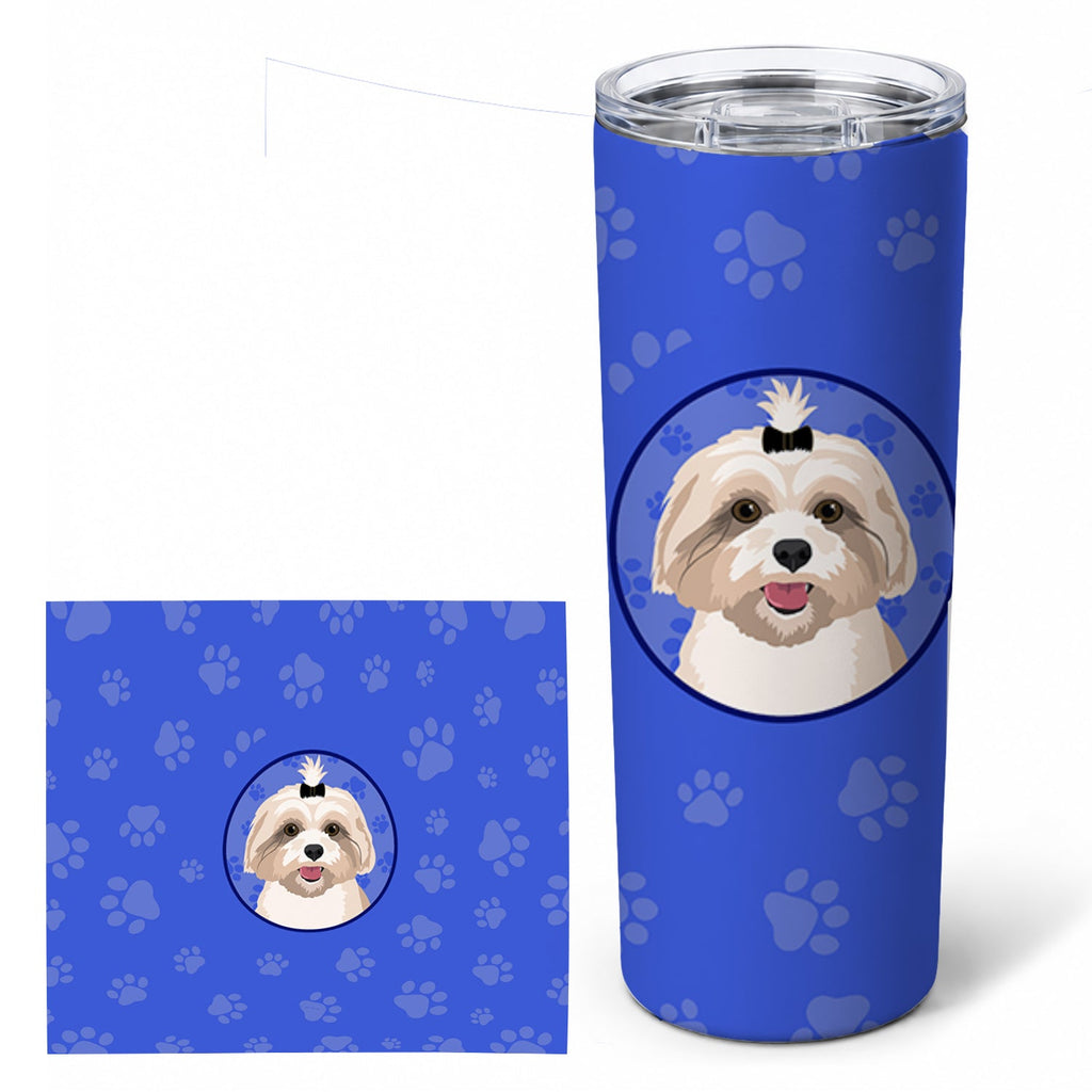 Shih-Tzu Gold #2  Stainless Steel Skinny Tumbler 20 oz Vacuum Double Walled Reusable Insulated Travel Cup