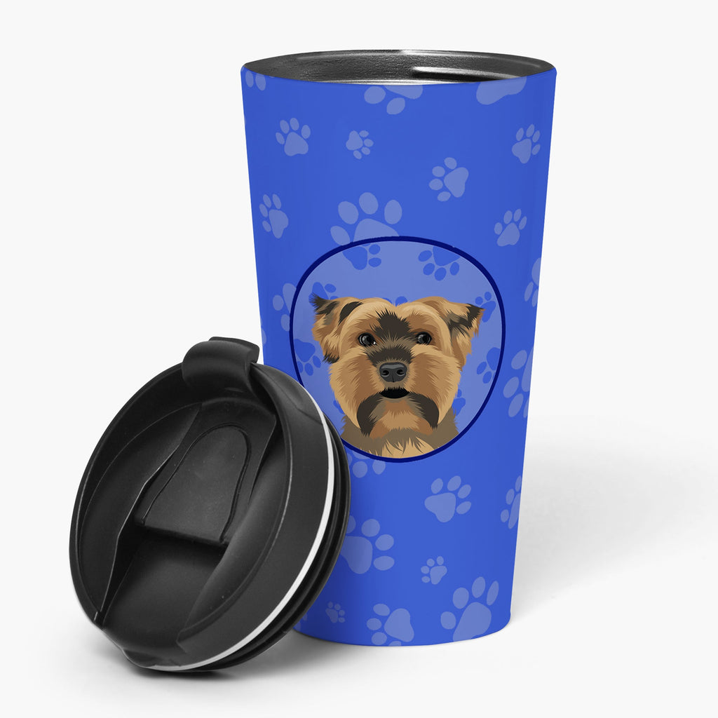 Yorkie Chocolate #1  Stainless Steel 16 oz  Tumbler Blue Insulated Tumbler with Lid, Cute Travel Cup for Coffee, Cocktails, Gift Men, Dad, Women, Mother
