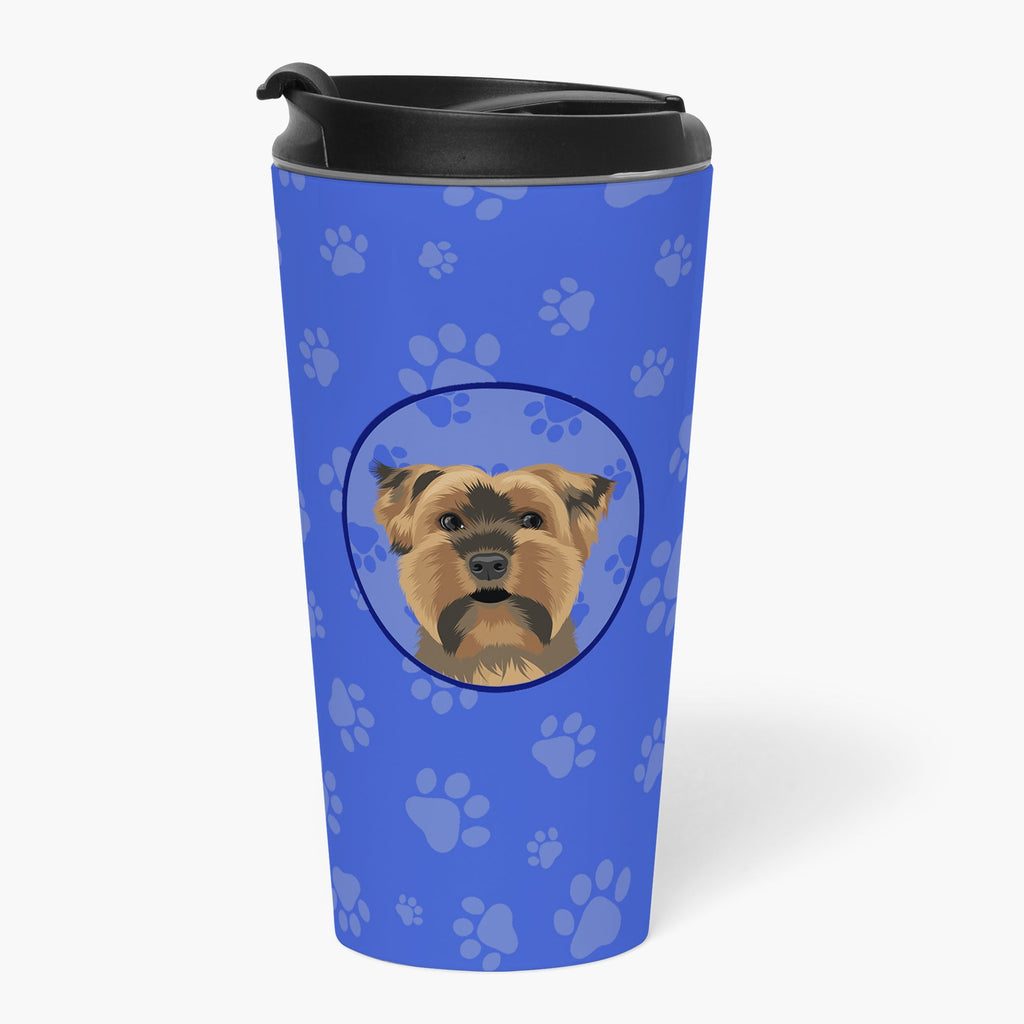Yorkie Chocolate #1  Stainless Steel 16 oz  Tumbler Blue Insulated Tumbler with Lid, Cute Travel Cup for Coffee, Cocktails, Gift Men, Dad, Women, Mother