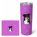 Australian Shepherd Black Tricolor #3 Stainless Steel Skinny Tumbler 20 oz Vacuum Double Walled Reusable Insulated Travel Cup