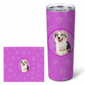 Australian Shepherd Blue Merle Puppy #1 Stainless Steel Skinny Tumbler 20 oz Vacuum Double Walled Reusable Insulated Travel Cup
