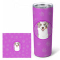 Australian Shepherd Red Merle Tricolor #1 Stainless Steel Skinny Tumbler 20 oz Vacuum Double Walled Reusable Insulated Travel Cup