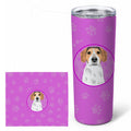 Beagle Tricolor #2 Stainless Steel Skinny Tumbler 20 oz Vacuum Double Walled Reusable Insulated Travel Cup