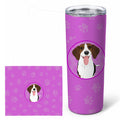 Beagle Tricolor Red Ticked #3 Stainless Steel Skinny Tumbler 20 oz Vacuum Double Walled Reusable Insulated Travel Cup