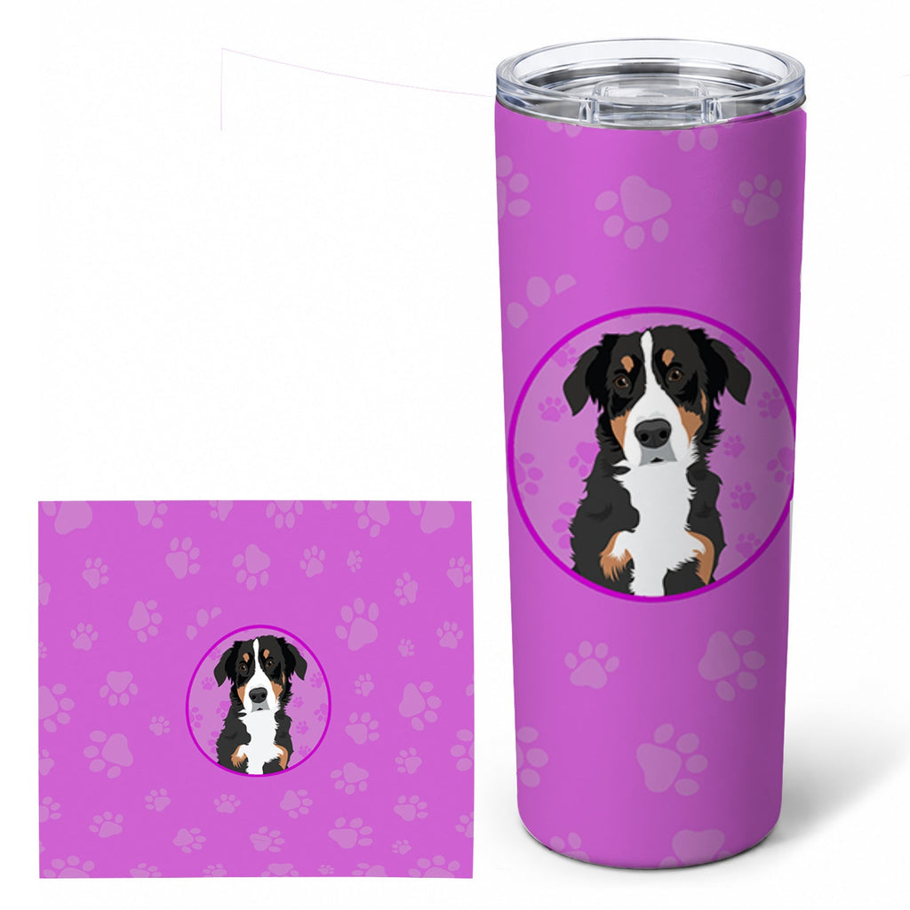 Bernese Mountain Dog Puppy #2 Stainless Steel Skinny Tumbler 20 oz Vacuum Double Walled Reusable Insulated Travel Cup