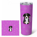 Bernese Mountain Dog Puppy #2 Stainless Steel Skinny Tumbler 20 oz Vacuum Double Walled Reusable Insulated Travel Cup