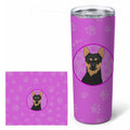 Chihuahua Black and Tan #1 Stainless Steel Skinny Tumbler 20 oz Vacuum Double Walled Reusable Insulated Travel Cup