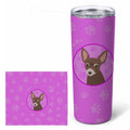 Chihuahua Chocolate #2 Stainless Steel Skinny Tumbler 20 oz Vacuum Double Walled Reusable Insulated Travel Cup