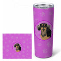 Dachshund Black and Tan #4 Stainless Steel Skinny Tumbler 20 oz Vacuum Double Walled Reusable Insulated Travel Cup
