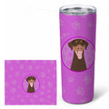 Doberman Pinscher Red and Rust Natural Ears #1 Stainless Steel Skinny Tumbler 20 oz Vacuum Double Walled Reusable Insulated Travel Cup