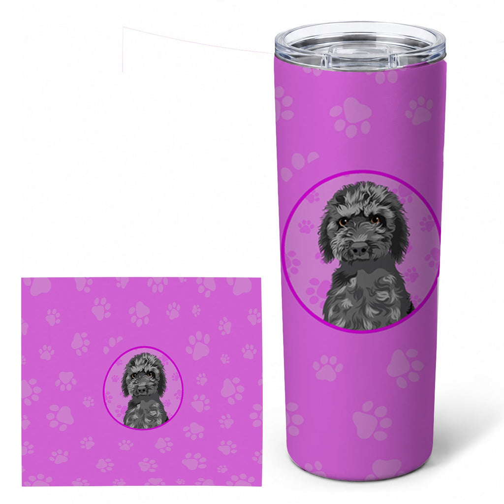 Doodle Black #2 Stainless Steel Skinny Tumbler 20 oz Vacuum Double Walled Reusable Insulated Travel Cup
