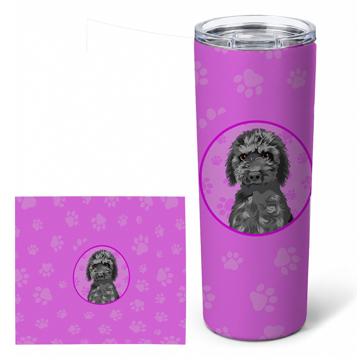 Doodle Black #2 Stainless Steel Skinny Tumbler 20 oz Vacuum Double Walled Reusable Insulated Travel Cup