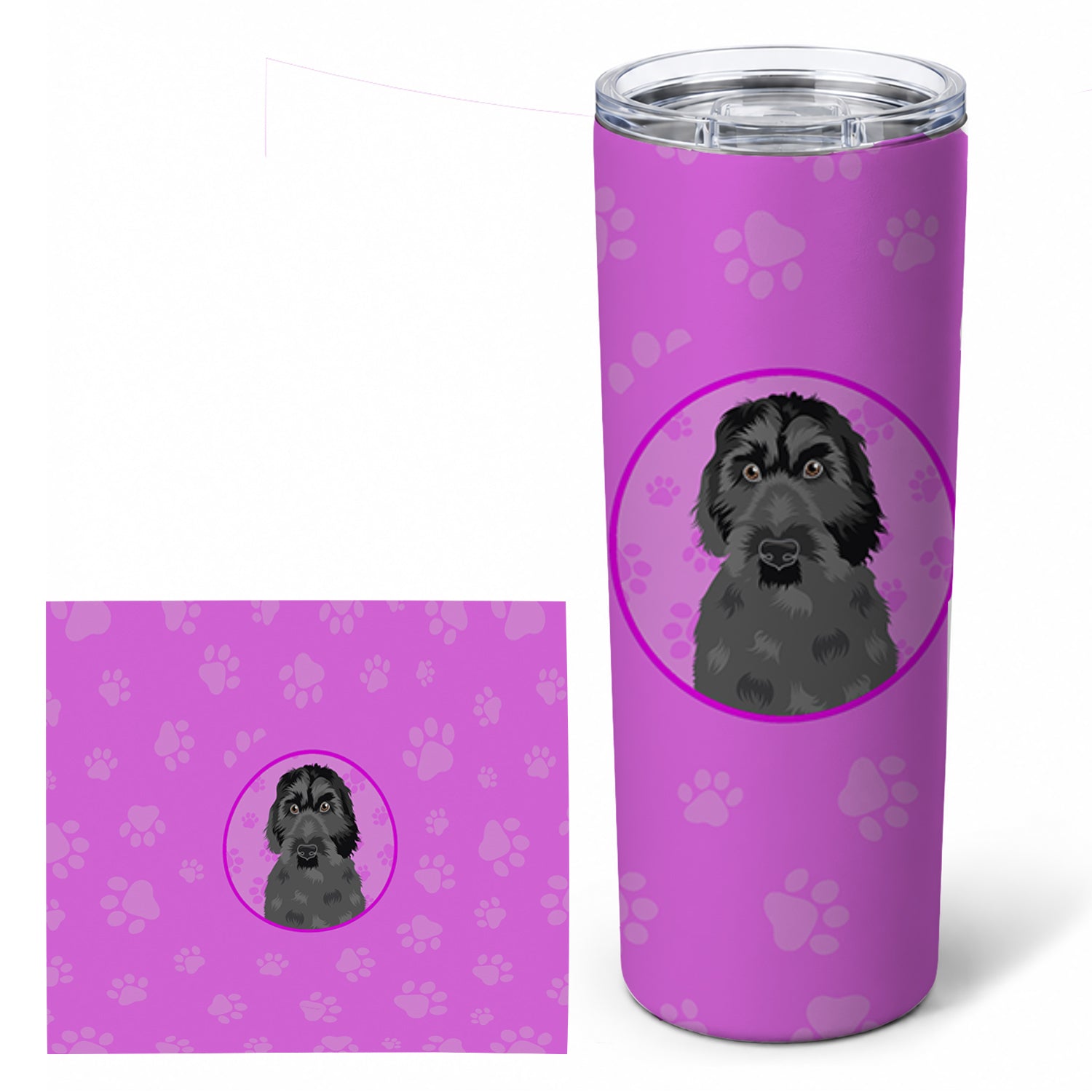 Doodle Black #3 Stainless Steel Skinny Tumbler 20 oz Vacuum Double Walled Reusable Insulated Travel Cup