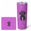 Doodle Black and White #1 Stainless Steel Skinny Tumbler 20 oz Vacuum Double Walled Reusable Insulated Travel Cup