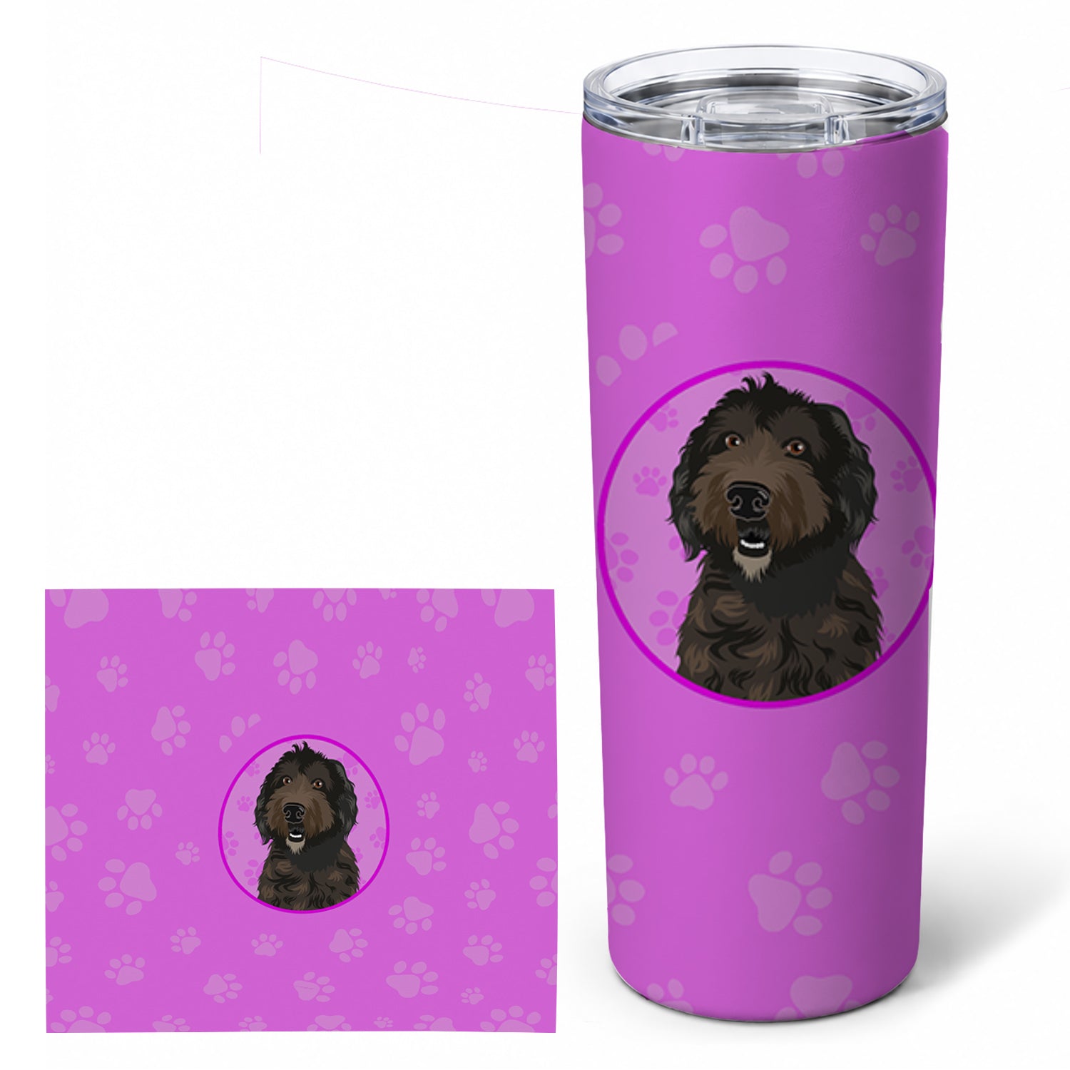 Doodle Chocolate #1 Stainless Steel Skinny Tumbler 20 oz Vacuum Double Walled Reusable Insulated Travel Cup