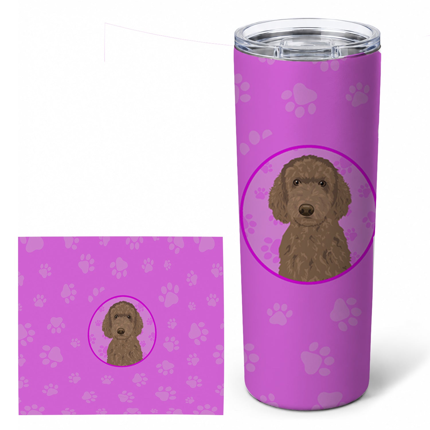 Doodle Chocolate #2 Stainless Steel Skinny Tumbler 20 oz Vacuum Double Walled Reusable Insulated Travel Cup