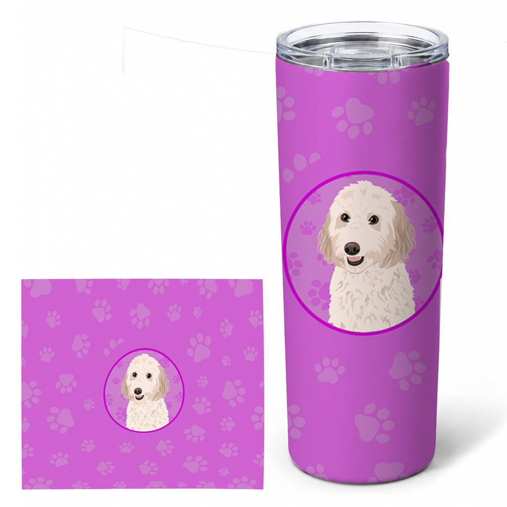 Doodle Cream #1 Stainless Steel Skinny Tumbler 20 oz Vacuum Double Walled Reusable Insulated Travel Cup