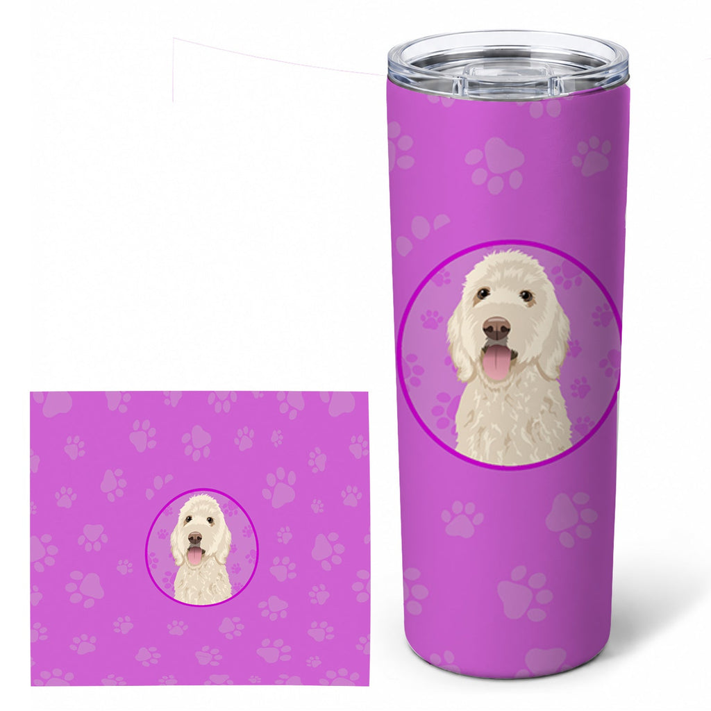 Doodle Cream #5 Stainless Steel Skinny Tumbler 20 oz Vacuum Double Walled Reusable Insulated Travel Cup