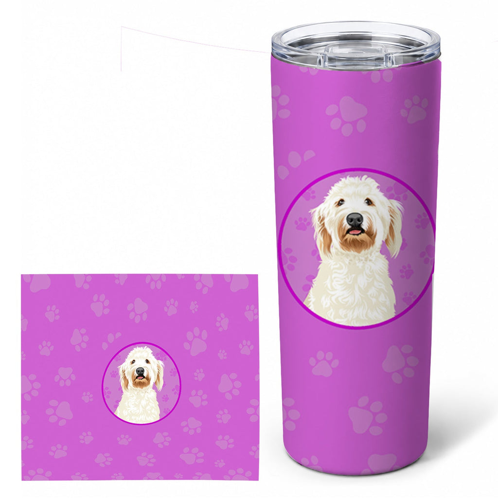 Doodle Cream #6 Stainless Steel Skinny Tumbler 20 oz Vacuum Double Walled Reusable Insulated Travel Cup