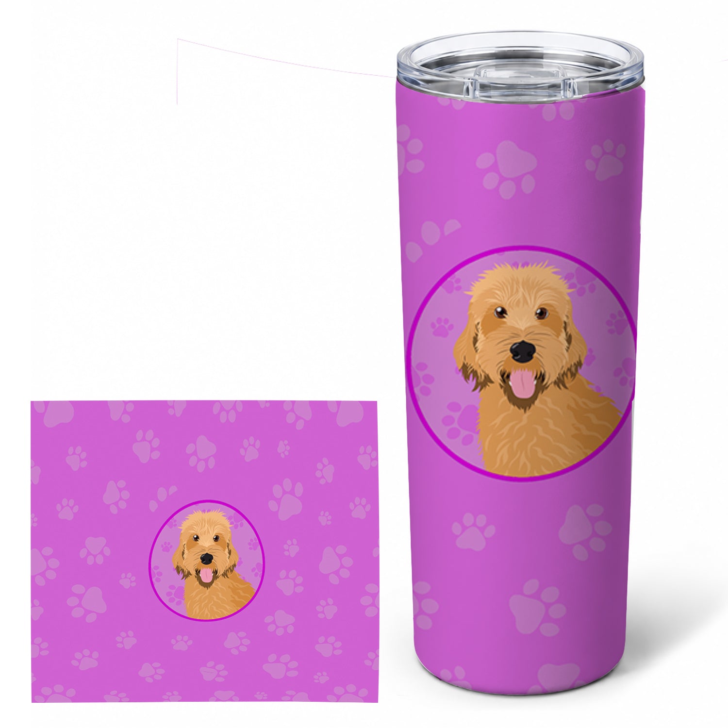 Doodle Liver #4 Stainless Steel Skinny Tumbler 20 oz Vacuum Double Walled Reusable Insulated Travel Cup