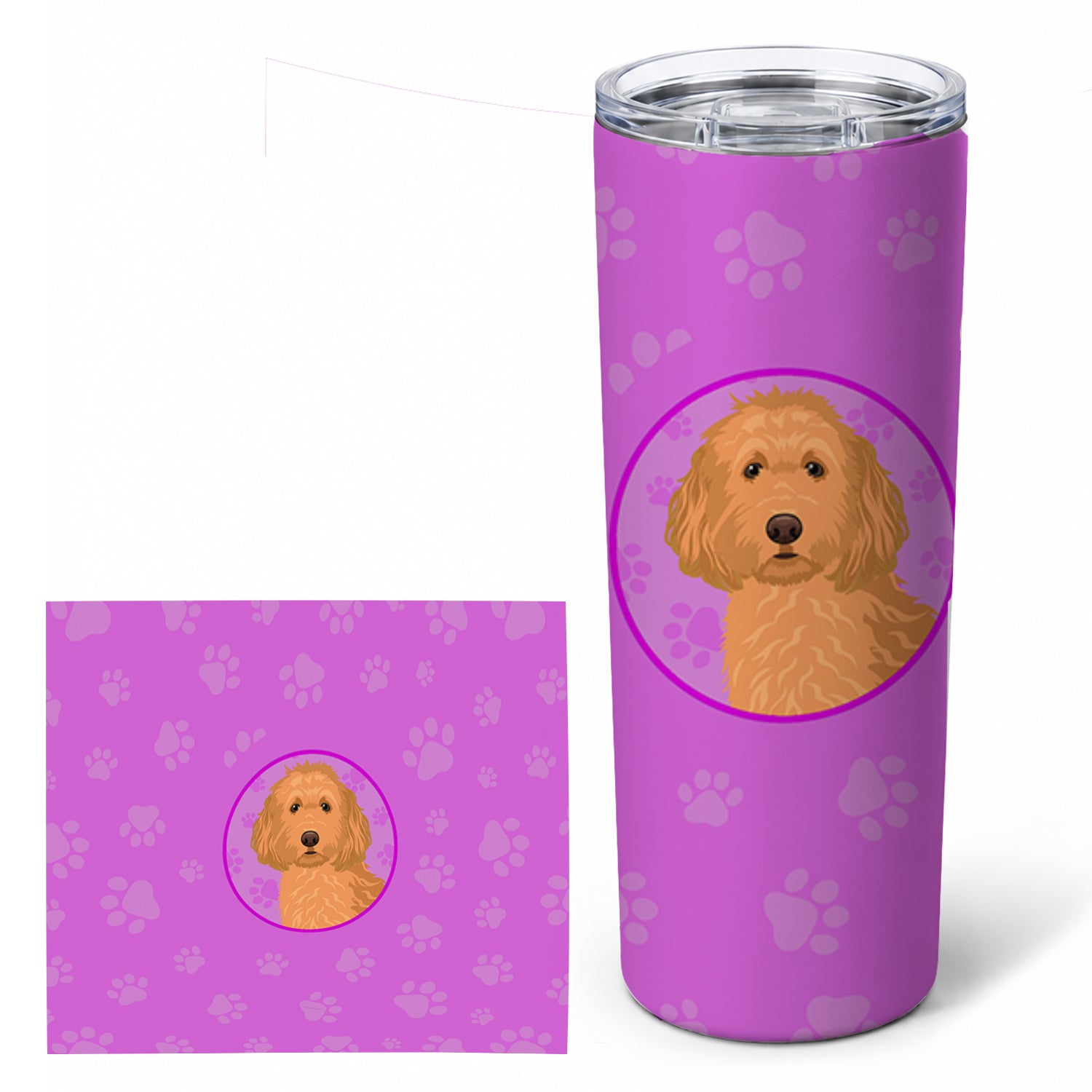 Doodle Red #1 Stainless Steel Skinny Tumbler 20 oz Vacuum Double Walled Reusable Insulated Travel Cup