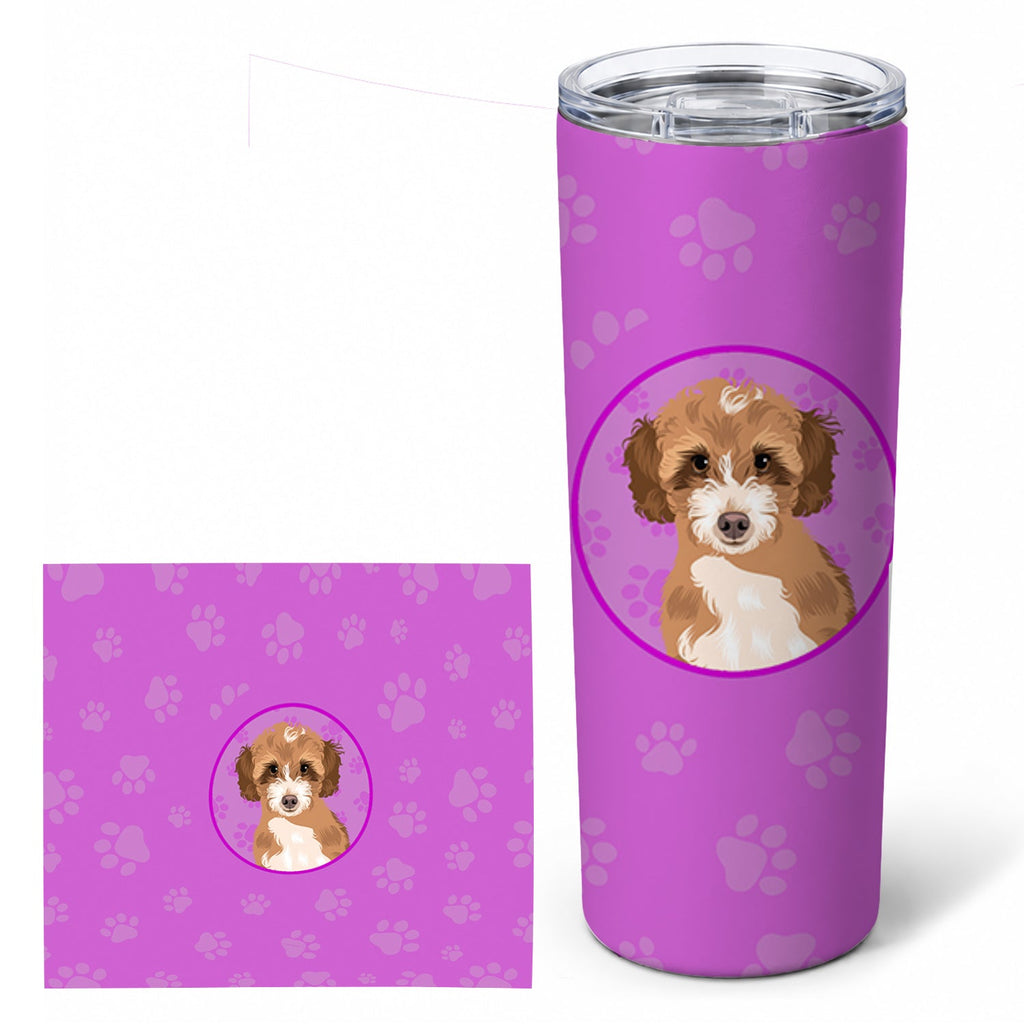 Doodle Tricolor #2 Stainless Steel Skinny Tumbler 20 oz Vacuum Double Walled Reusable Insulated Travel Cup